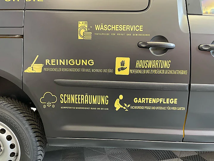 VW Caddy (Firmenfahrzeug), Folierung + Beschriftung, Bild 3
